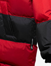 Load image into Gallery viewer, Red & Black Stripe Down Coat -