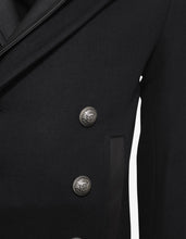 Load image into Gallery viewer, Navy Blue Double Collar Pea Jacket