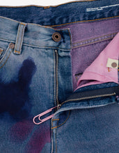 Load image into Gallery viewer, Blue Vintage Paint Jeans