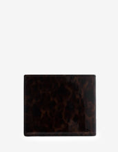 Load image into Gallery viewer, Tortoiseshell Print Patent Leather Billfold Wallet