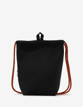 Load image into Gallery viewer, Black Drawstring Beach Bag -