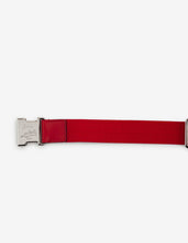 Load image into Gallery viewer, Loubiclic Red Nylon Logo Jacquard Belt -
