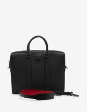 Load image into Gallery viewer, Streetwall Black Leather Briefcase -
