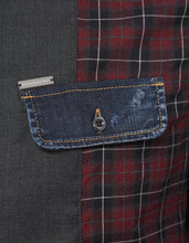 Load image into Gallery viewer, Red Check Shirt with Denim Trim
