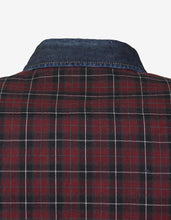 Load image into Gallery viewer, Red Check Shirt with Denim Trim
