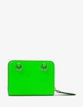 Load image into Gallery viewer, Neon Green VLTN Wallet with Neck Strap -
