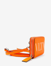 Load image into Gallery viewer, Neon Orange VLTN Wallet with Neck Strap -
